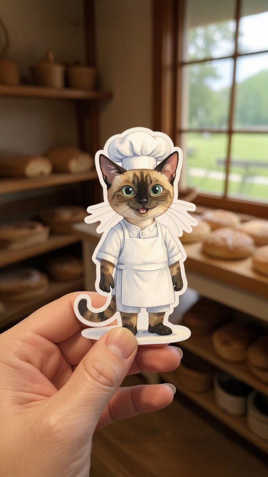 The Sous Chef - Custom Person or Pet Photo Sticker