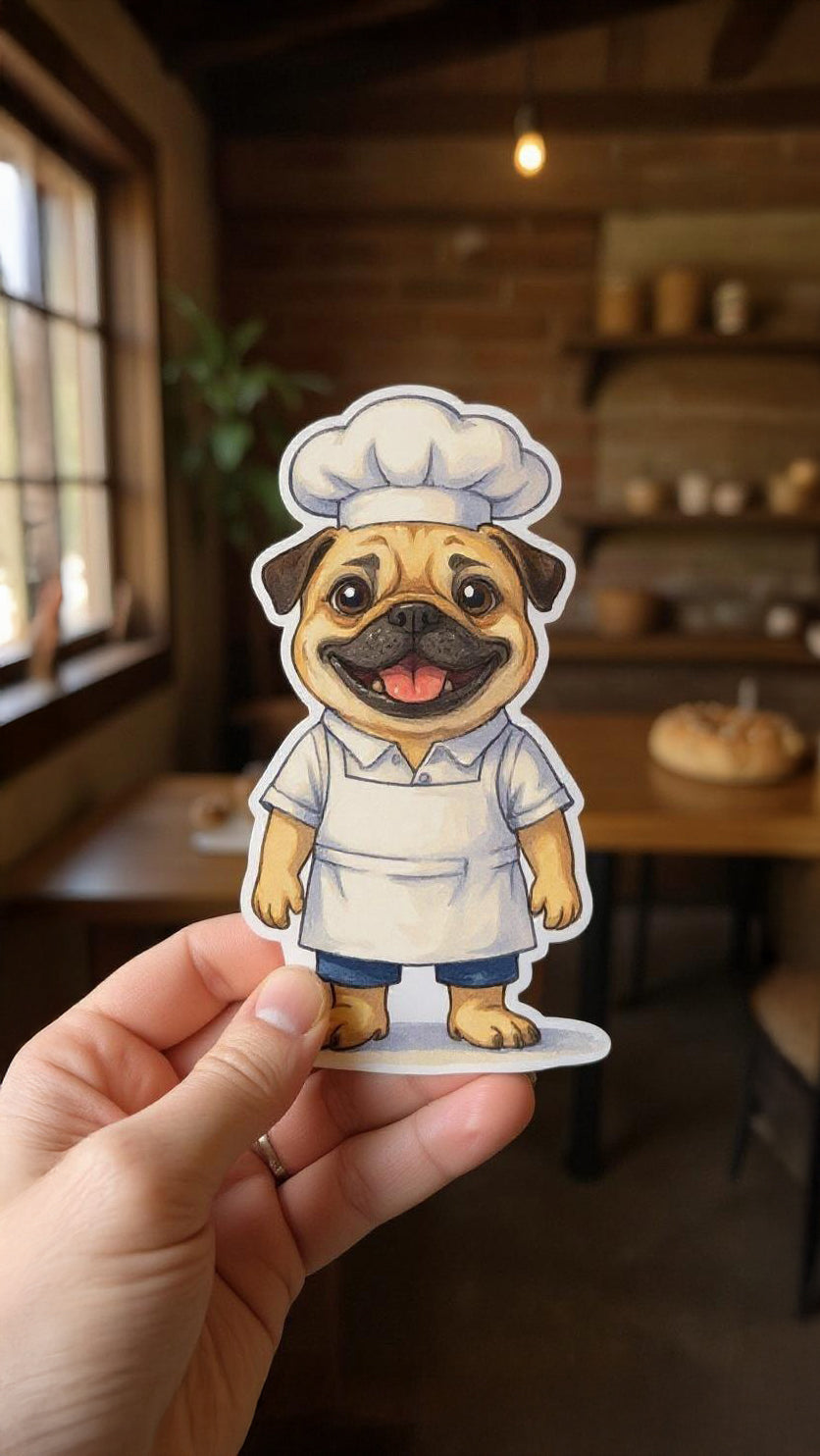 The Sous Chef - Custom Person or Pet Photo Sticker