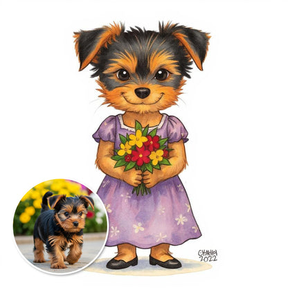The Maid of Honor - Custom Pet or Person Portrait Photo Sticker